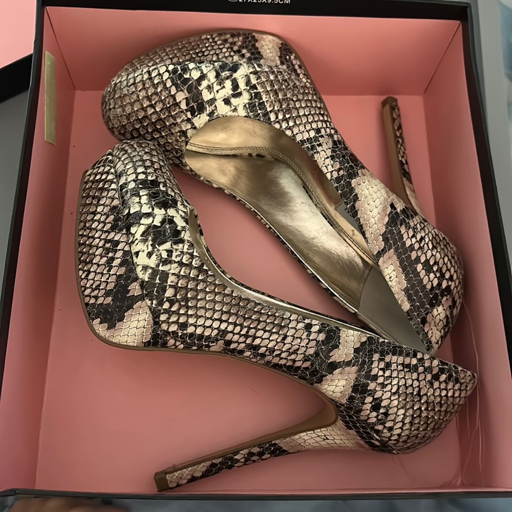 Steve Madden Snakeskin Platform Heels